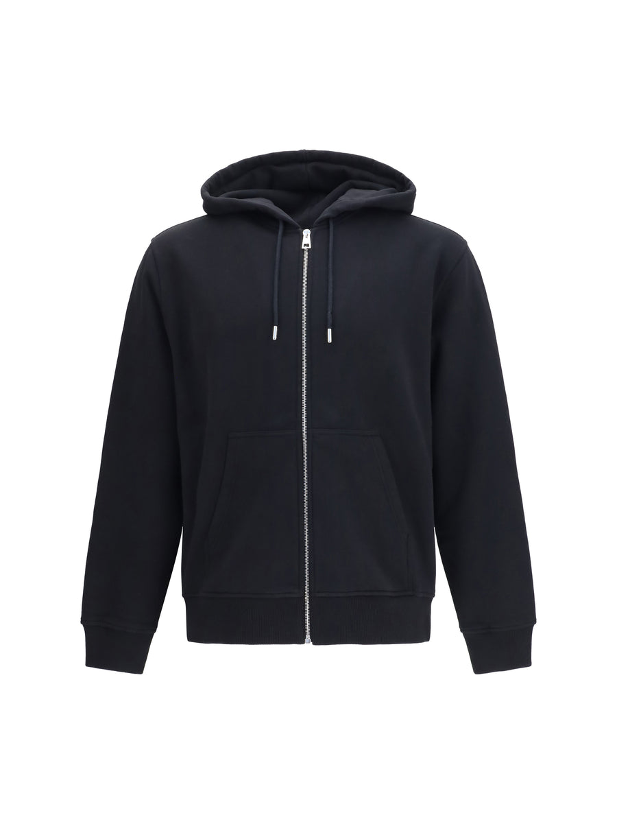 Givenchy 100% Cotton zip hoodie in black