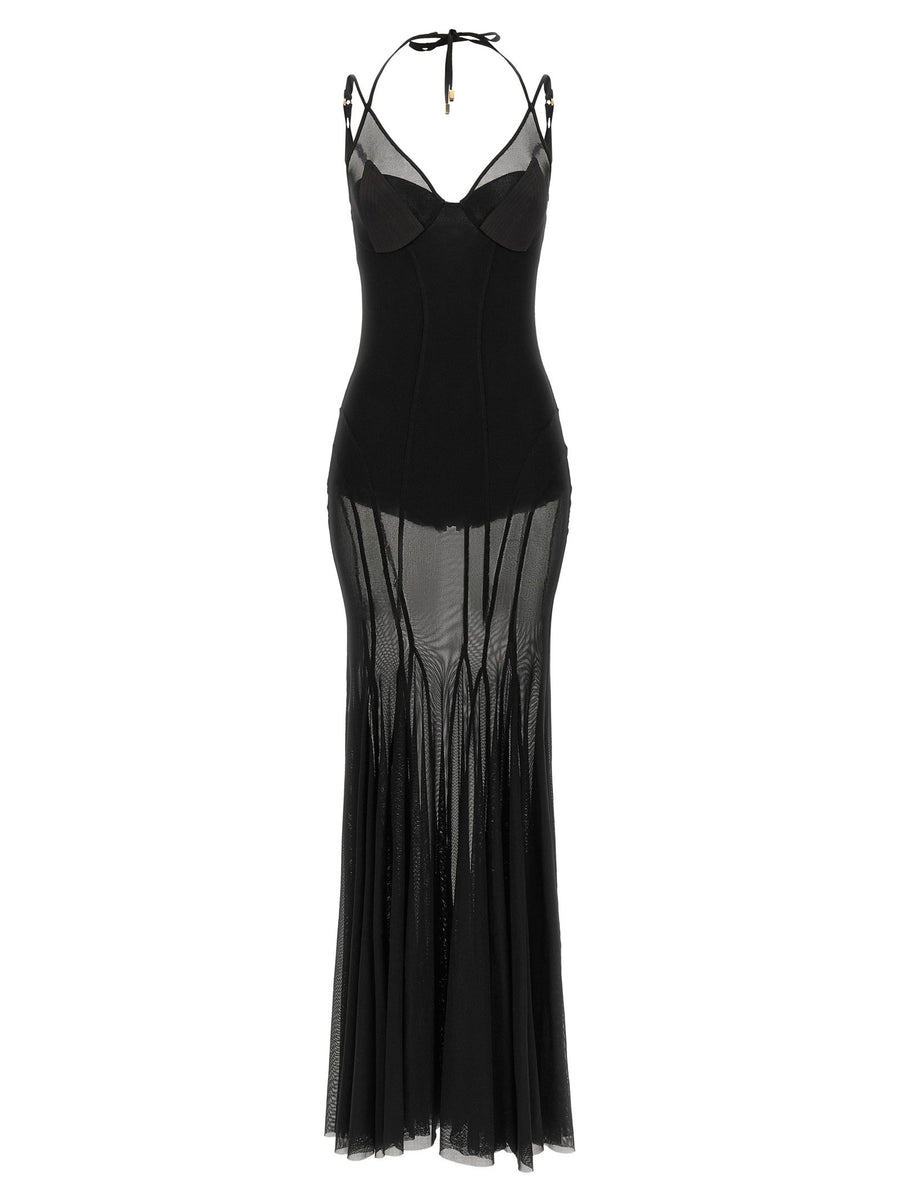 Elisabetta Franchi Red Carpet Dress — Black