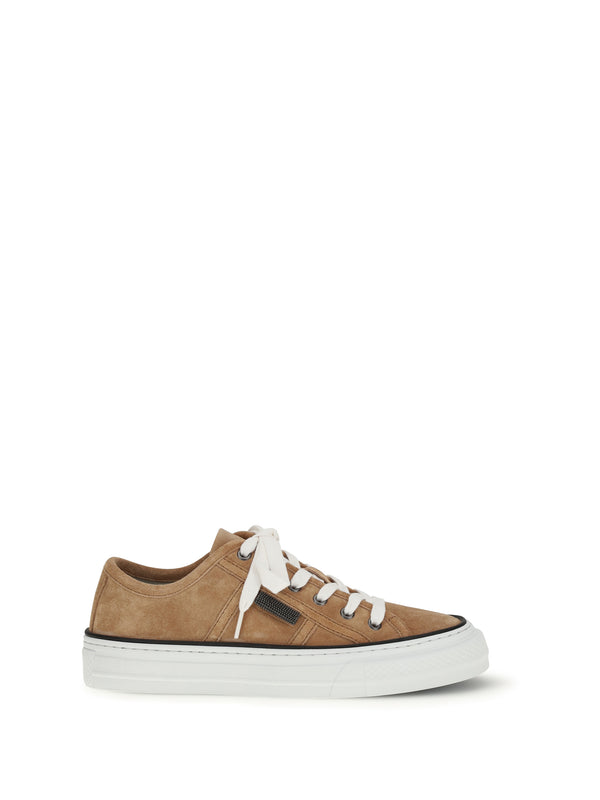Brunello Cucinelli Upper: 100% Calf Leather; Sole: 100% Rubber sneakers in beige