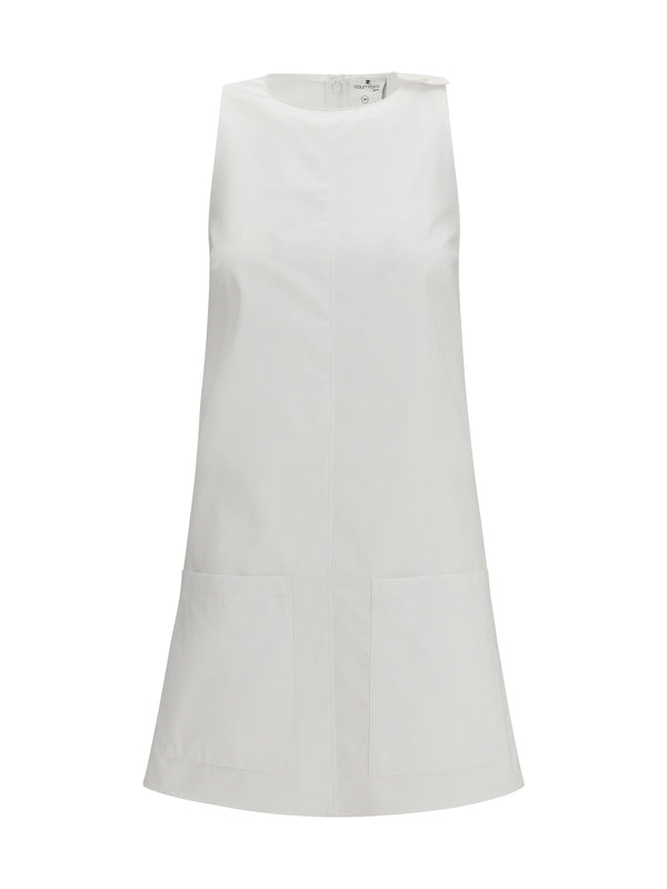CourrèGes 100% Cotton dress in white