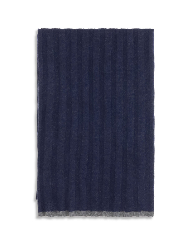 Brunello Cucinelli 100% Kashmir/Capra Hircus scarf in navy