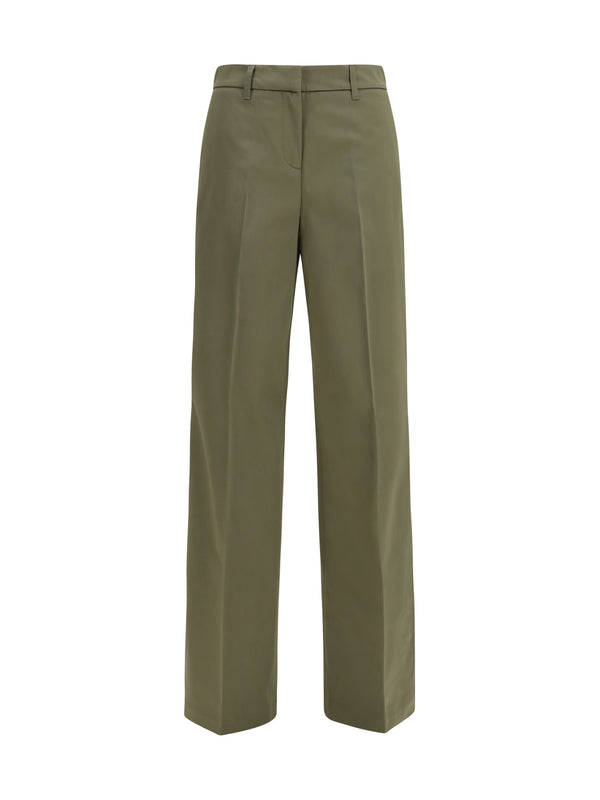 Trousers Niki Olive Cotton
