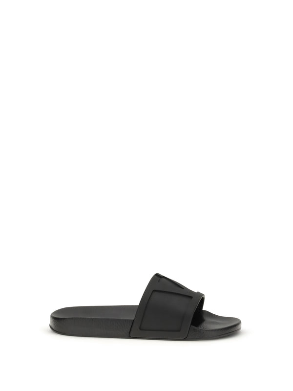 Valentino Garavani 100% Rubber slide in black