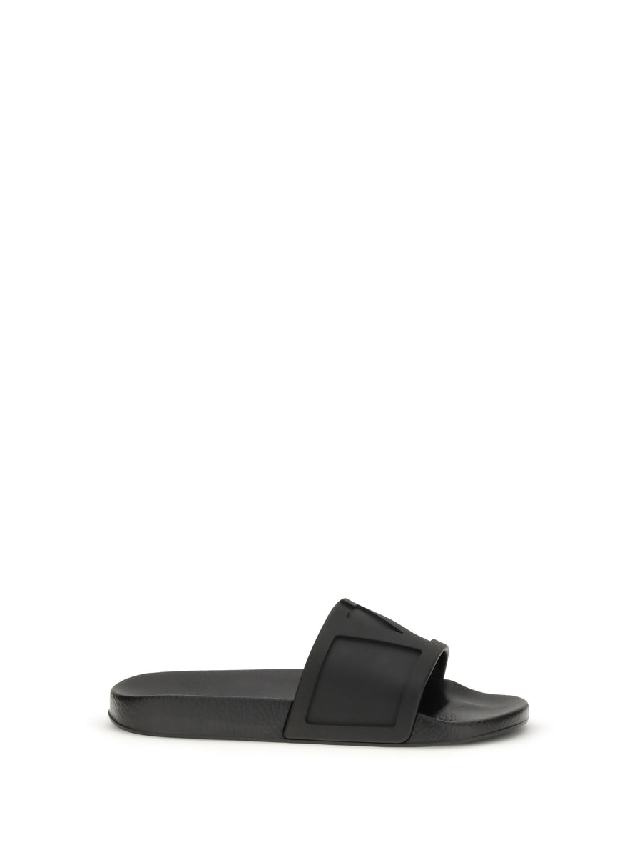 Valentino Garavani 100% Rubber slide in black