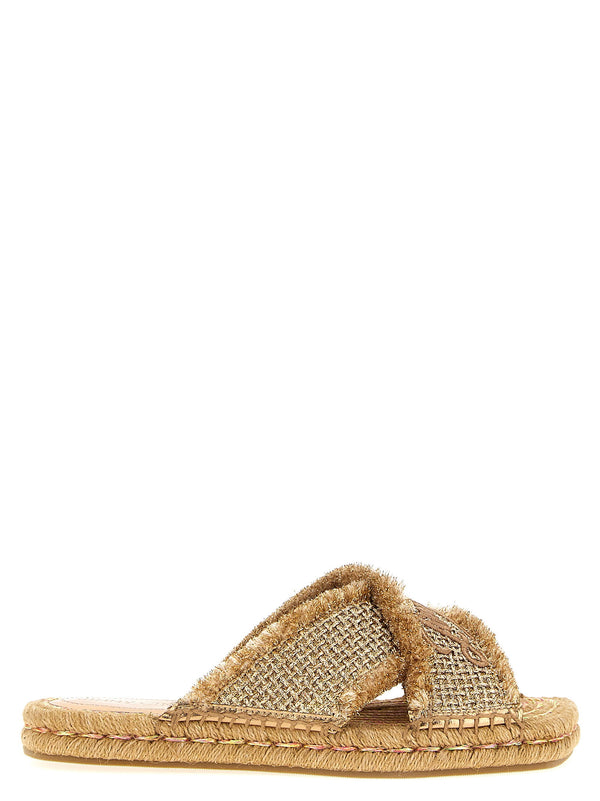 Jimmy Choo أسيل صنادل — ذهبي