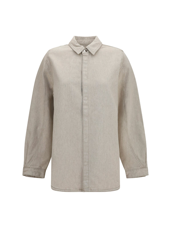 Jacquemus 80% Cotton; 20% True Hemp shirt in beige