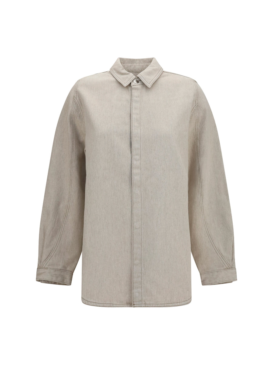 Jacquemus 80% Cotton; 20% True Hemp shirt in beige