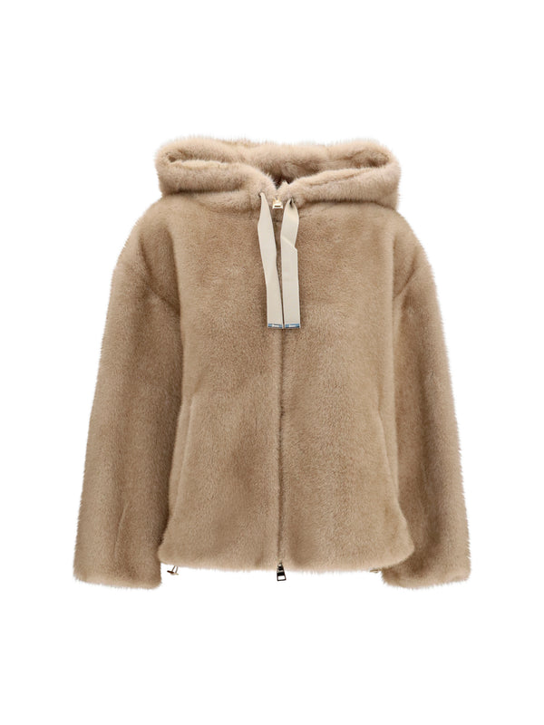 Herno Outer: 100% Polyester; Inner: 65% Acetate jacket in beige