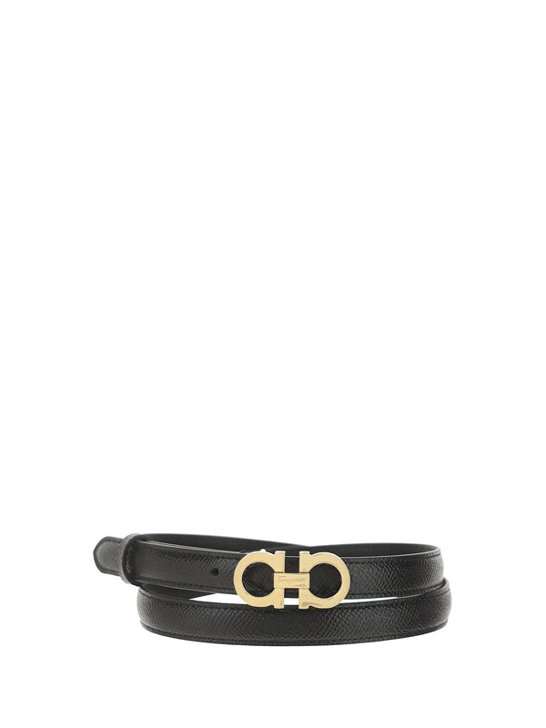 Ferragamo 100% calf leather belt in gray