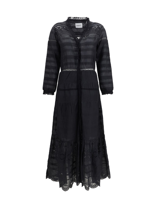Marant Etoile 100% Cotton shirt dress in black