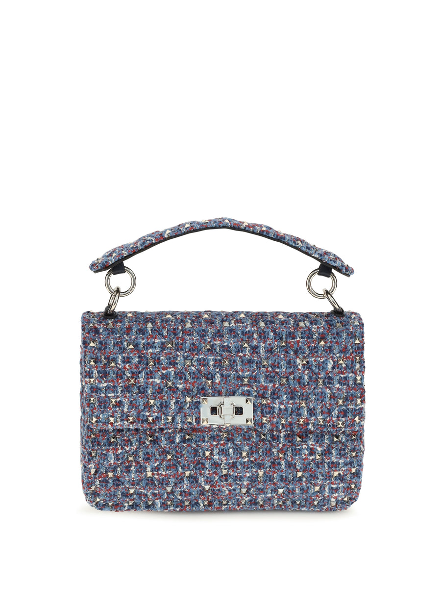 Valentino Garavani 100% Fabric top handle bag in blue