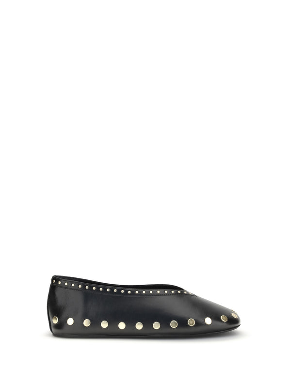 Ganni Upper: 35% Viscose ballet flat in black