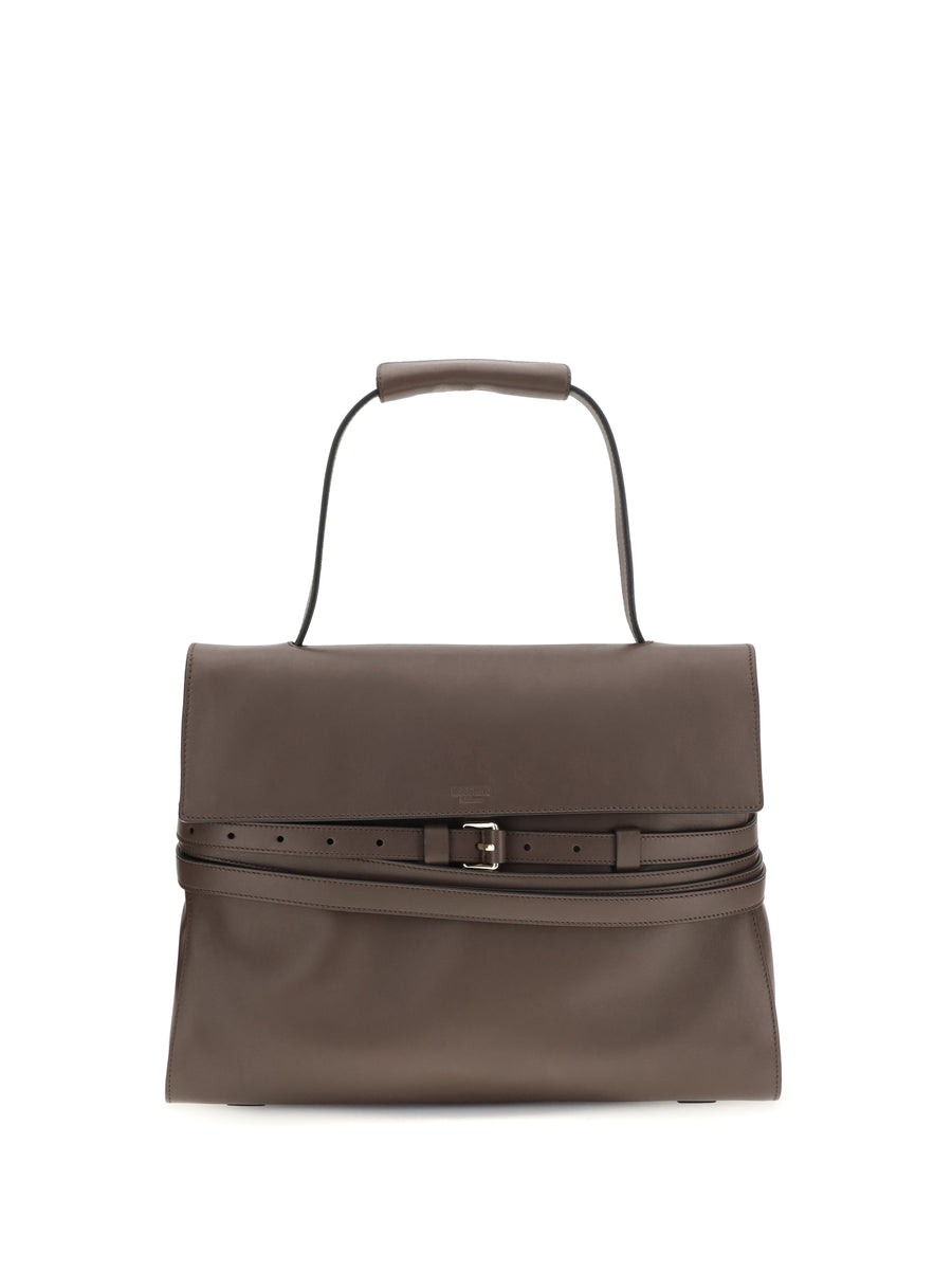 Moschino 100% Calf Leather Bos Taurus shoulder bag in brown