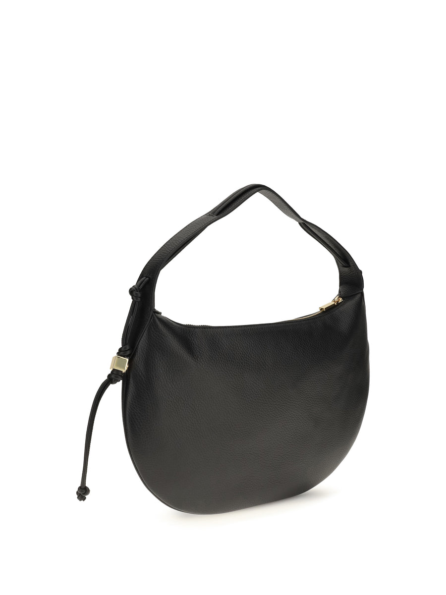 Shoulder Bag Thess Black Leather Calf
