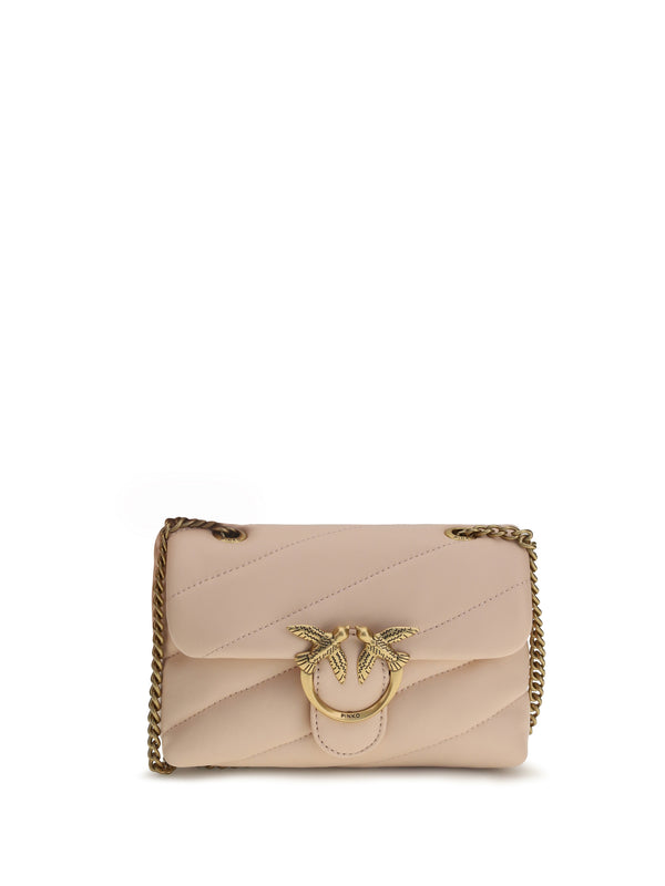 Love Baby Shoulder Bag Rosa Cammeo-antique Gold Calf Leather Bos Taurus