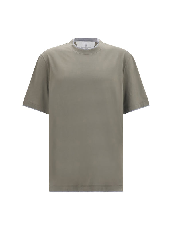 Brunello Cucinelli 100% COTTON t-shirt in green