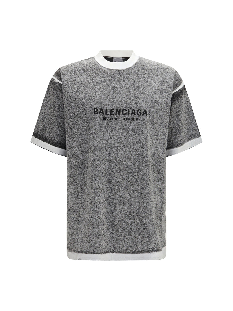 T-Shirt Oversized Mélange Black Cotton T-shirts