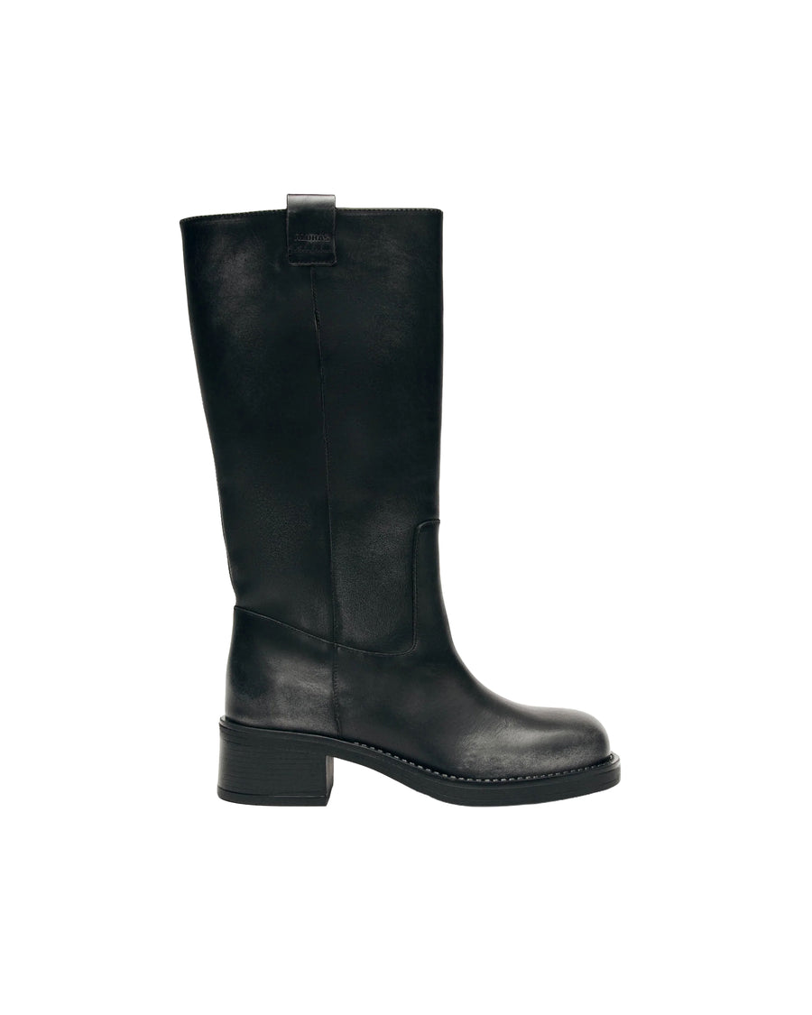 Leather Riding Boots Black