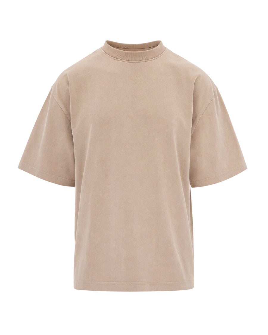 Oversized Organic Cotton T-Shirt Dark Beige T-shirts