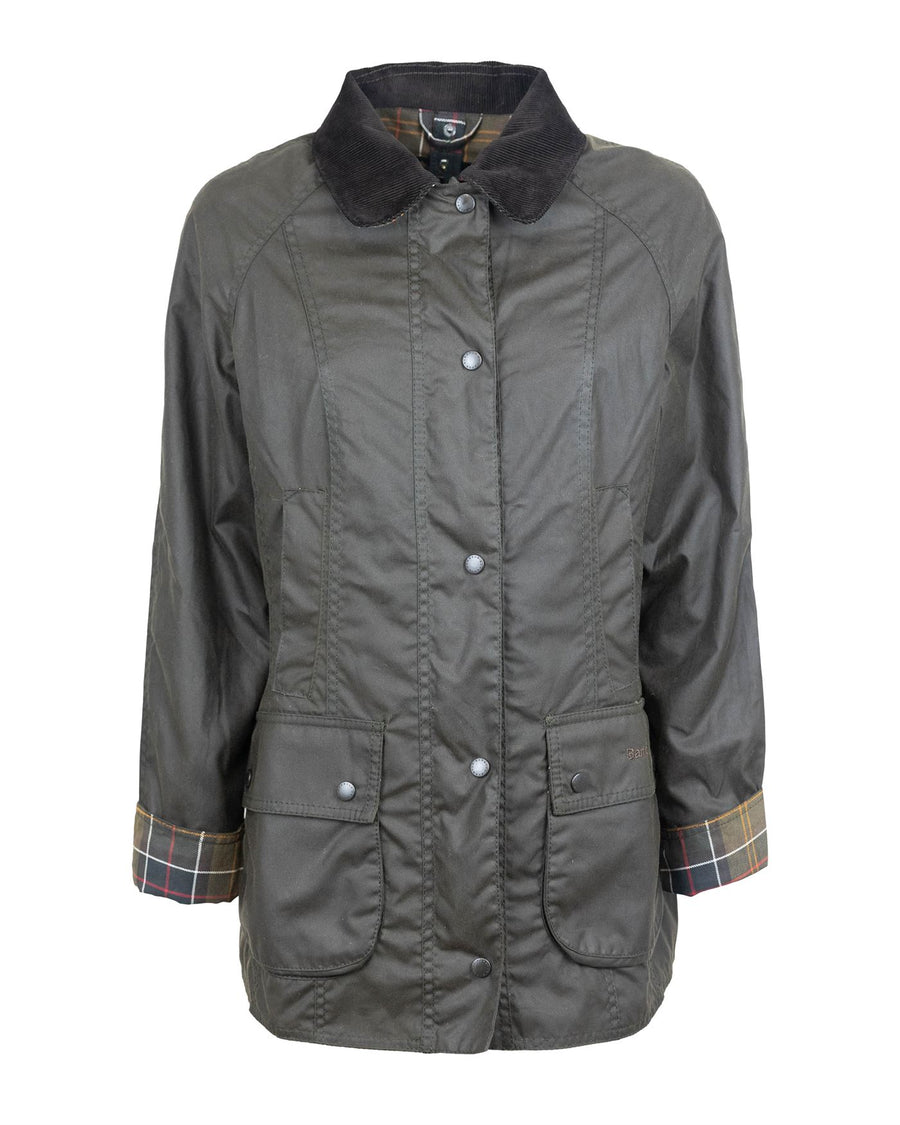 Waxed Jacket Classic Beadnell Olive Cotton