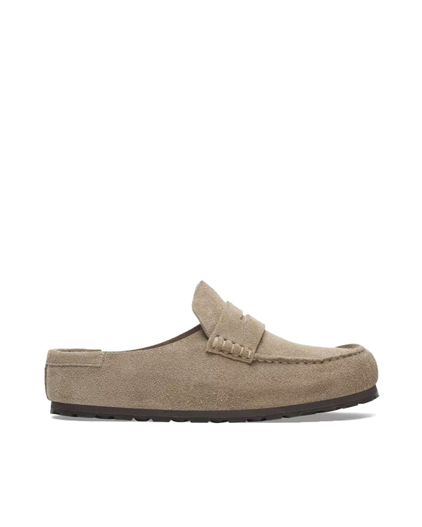 Moccasins Naples Wrapped Taupe Suede Leather Sandal