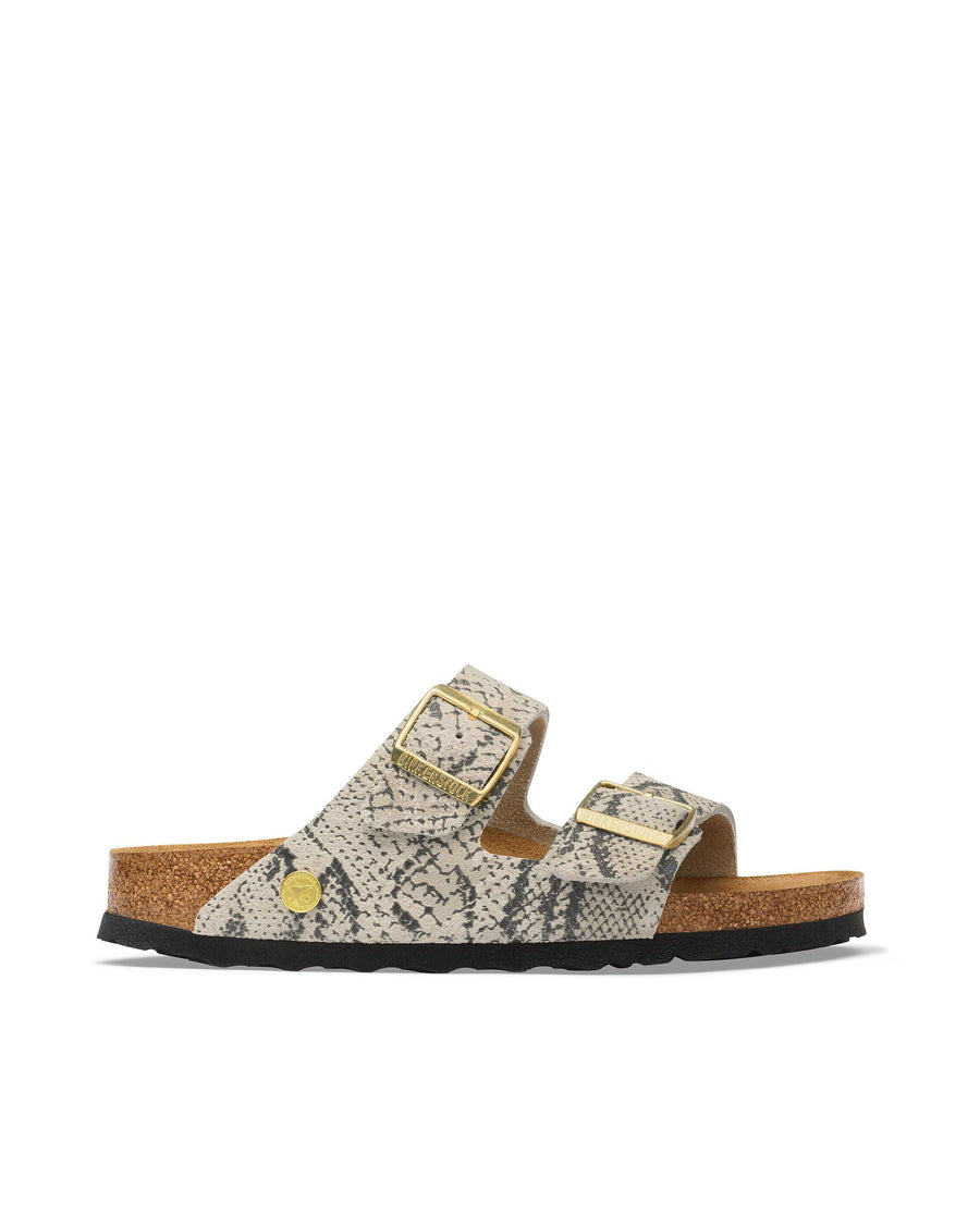 Sandals Arizona Suede Grey Leather Slippers
