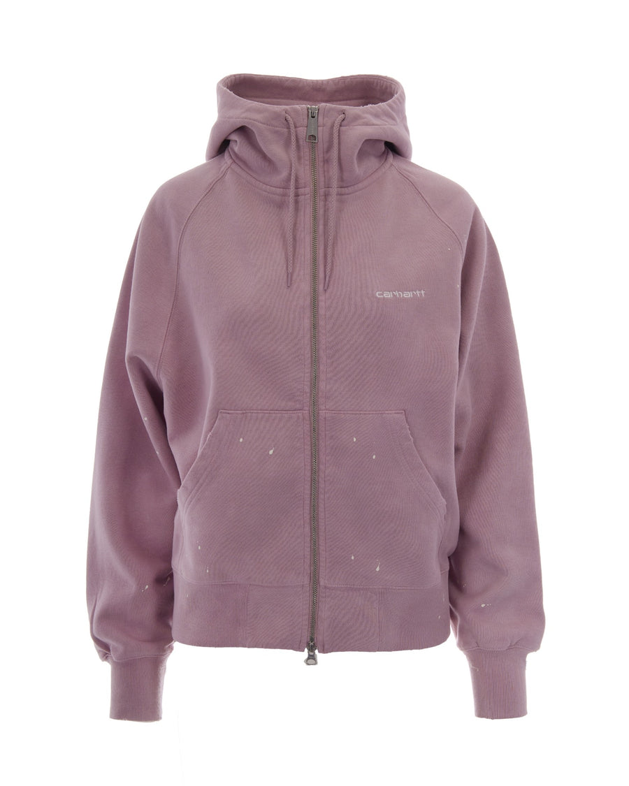 Hooded Painter Sweatshirt Pink Cotton Sweat Sweatshirts
