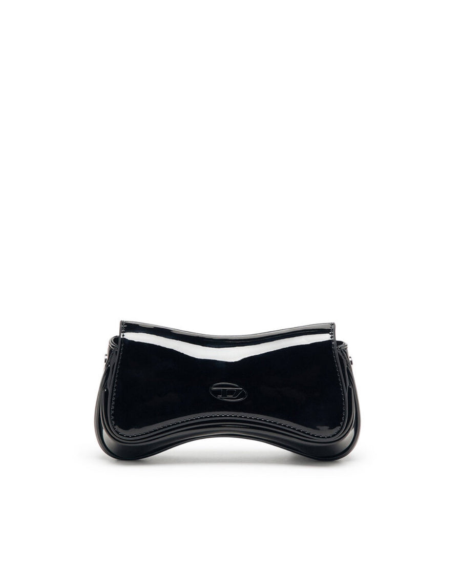 Crossbody Bag Black Polyurethane Shoulder