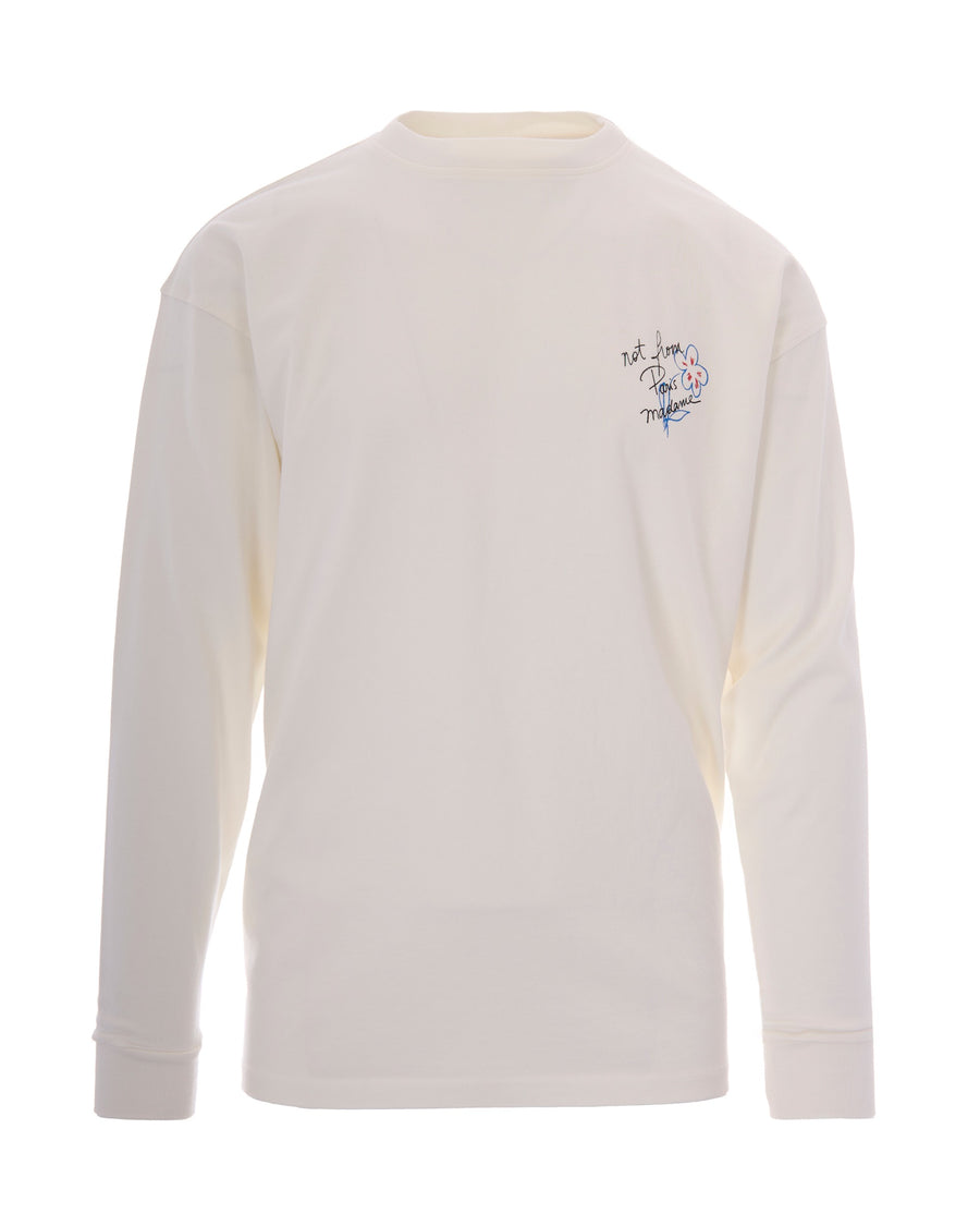 T-Shirt Slogan Esquisse Off White Cotton T-shirts