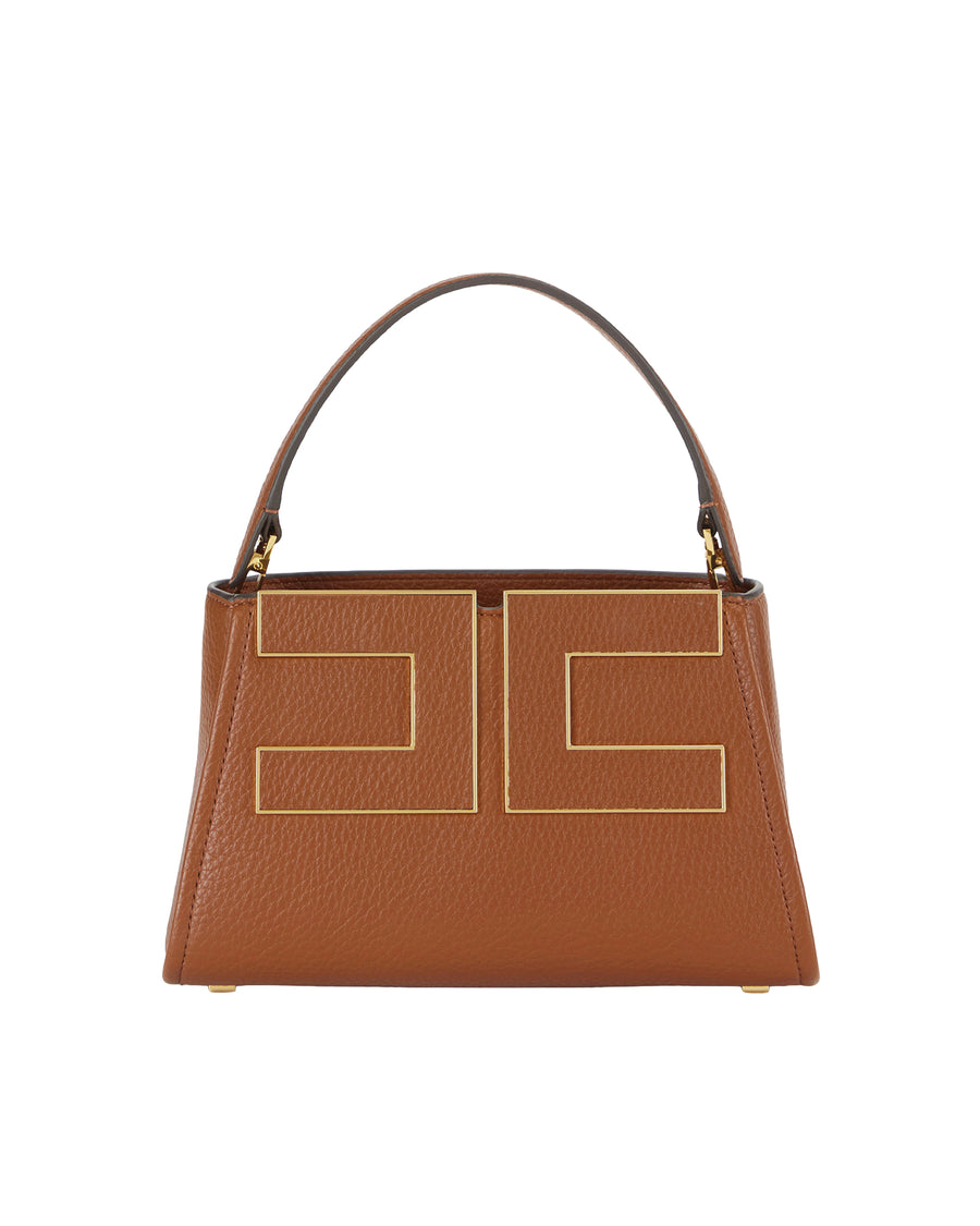 Handbag Leather-Effect Cigar Brown Polyester Handbags