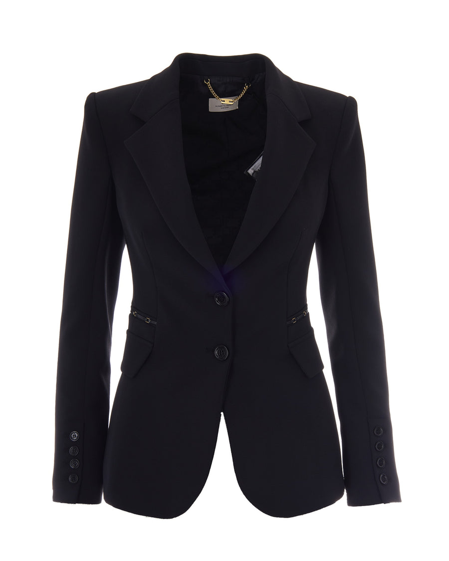Blazer Black Polyester Jacket