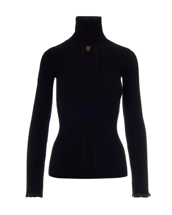 Knit Jumper Black Viscose Jumpers