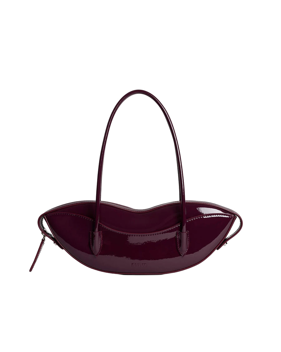 Shoulder Bag Lips Red Vinyl Polyurethane