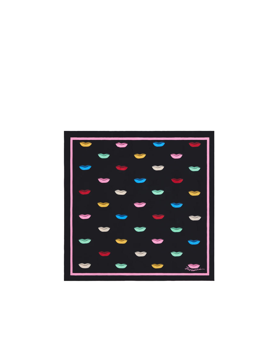 Lips Multicolour Viscose-Silk Scarf