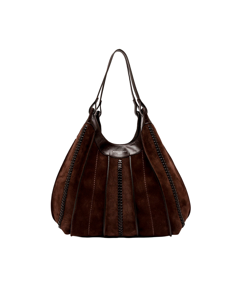 Handbag Dua Suede Leather Espresso Cow Handbags