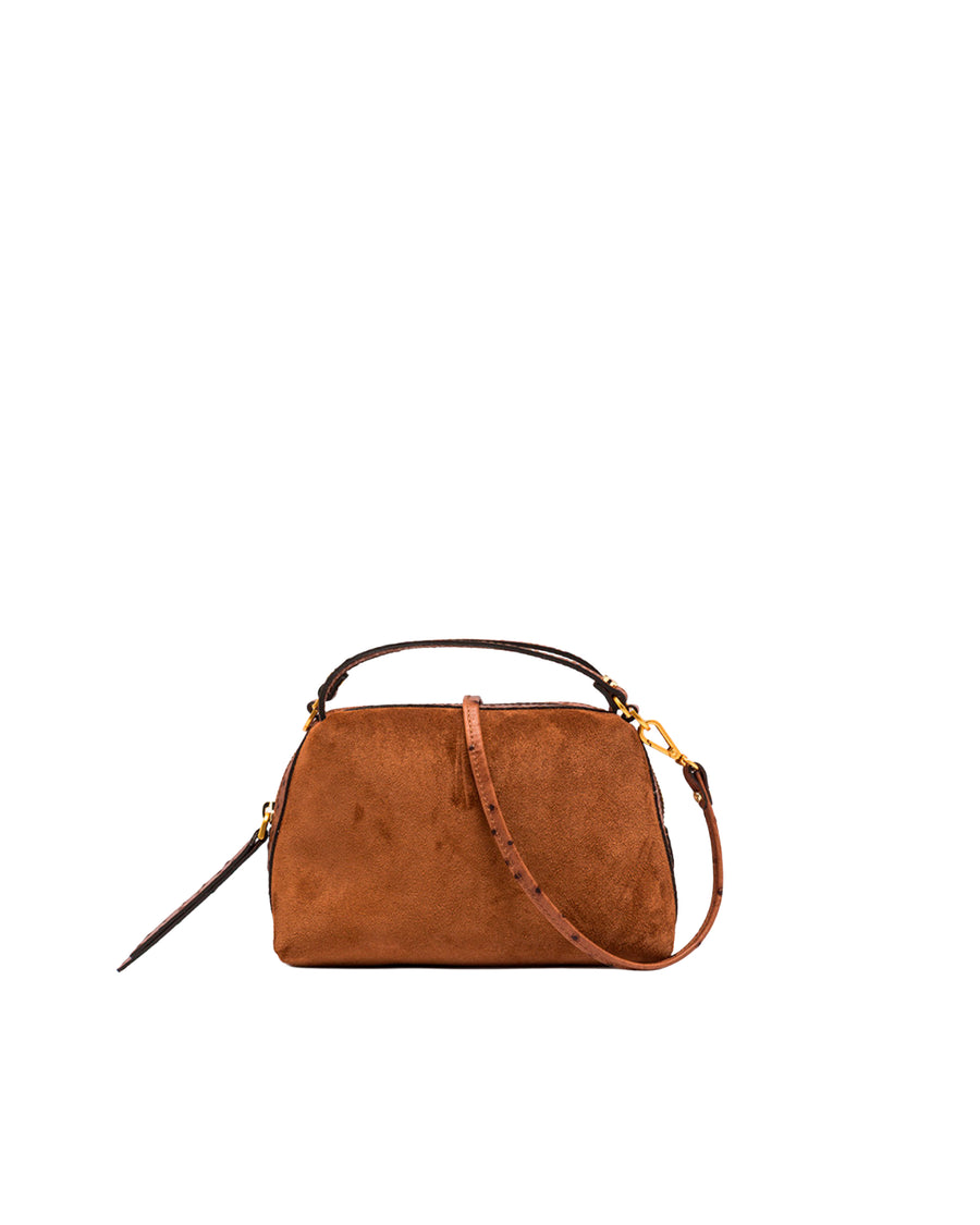 Handbag Alifa Suede Cognac Handbags