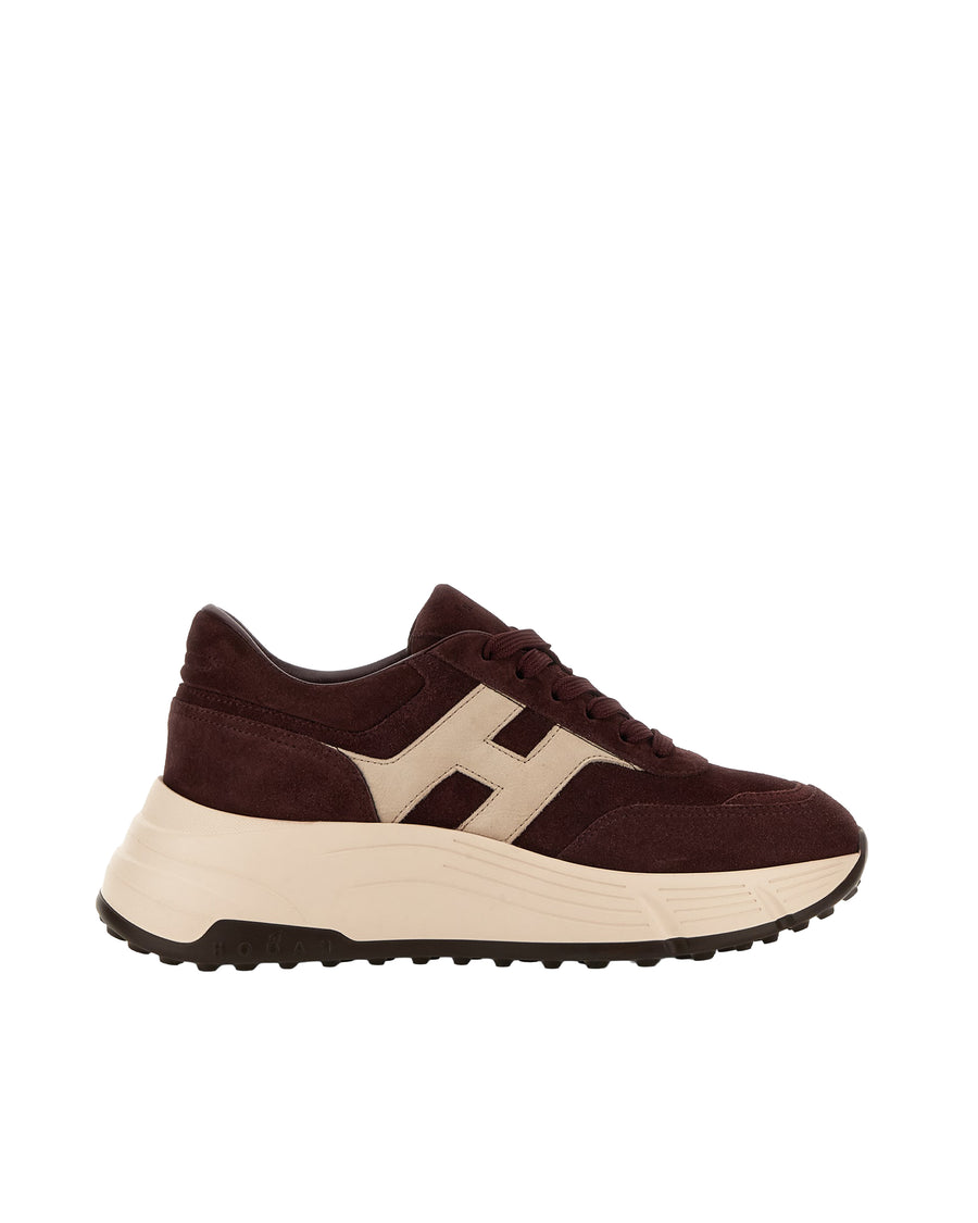 Sneakers Hi-Fi Brown Red Trainers