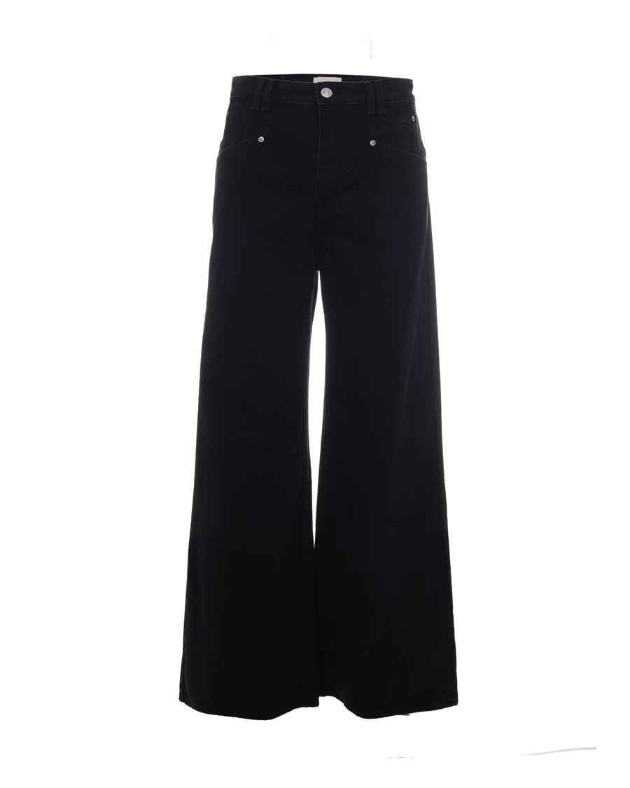Jeans Lemony Faded Black Cotton Trousers