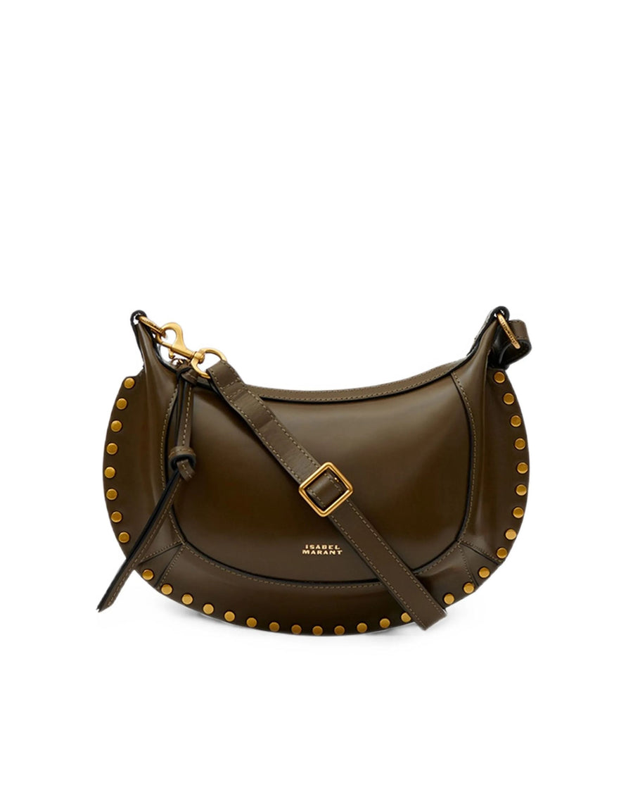 Baguette Shoulder Bag Oskan Moon Dark Olive Handbags