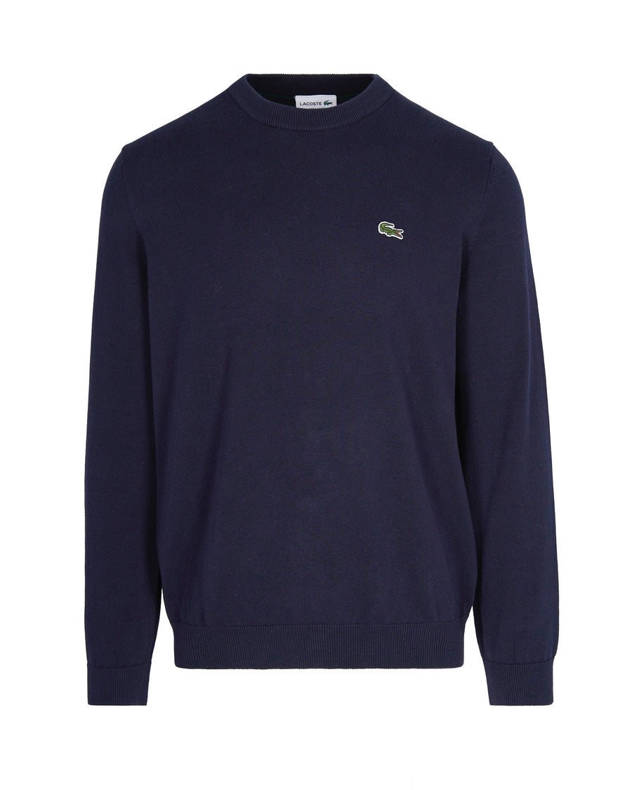 Crewneck Jumper Navy Blue Cotton Jumpers