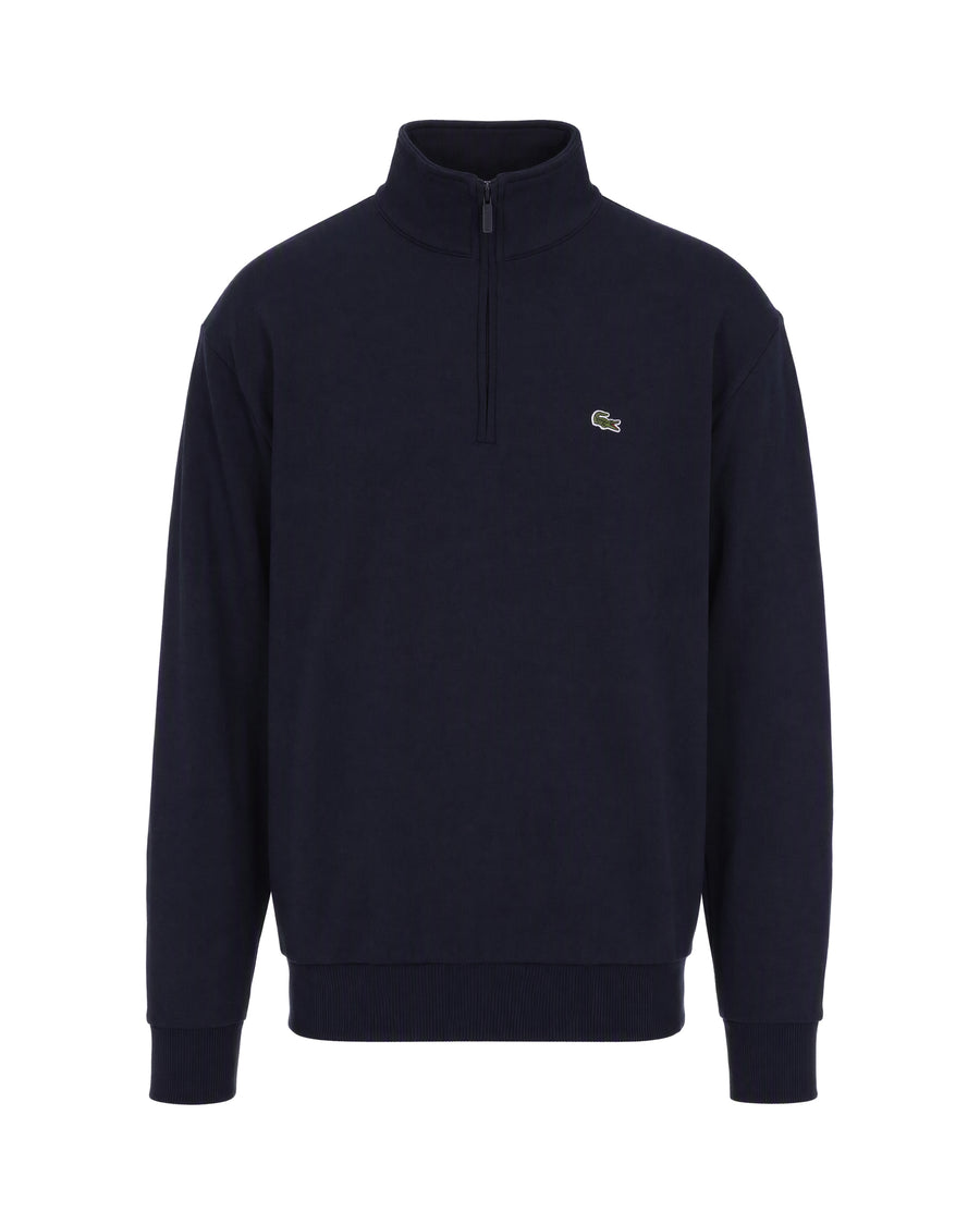 Half-Zip Sweatshirt Navy Blue Cotton Sweatshirts
