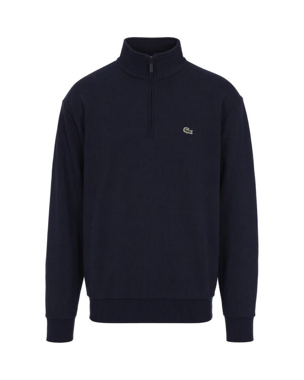 Half-Zip Sweatshirt Navy Blue Cotton Sweatshirts