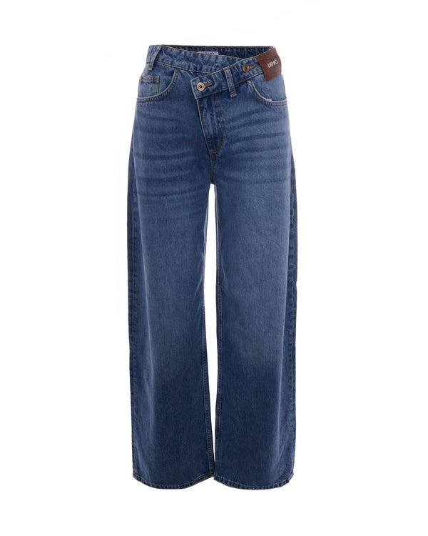 Straight Jeans Awry Blue Denim New Strong Cotton