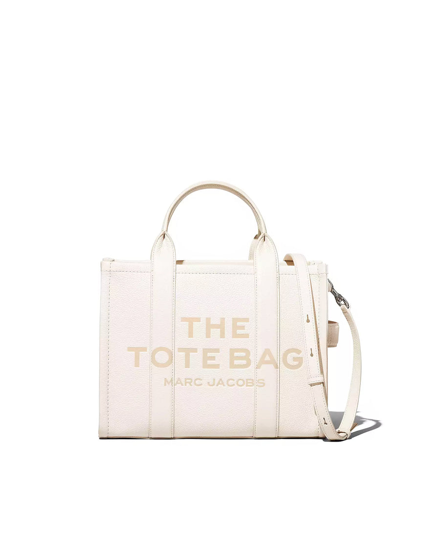 Tote Bag Medium Leather Cotton-Silver Cotton/silver Cow Shoulder