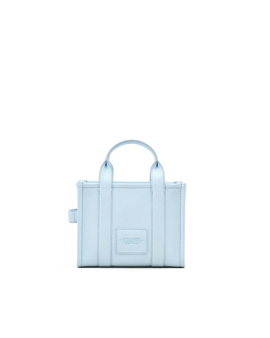 Leather Small Tote Cloud Blue Handbags