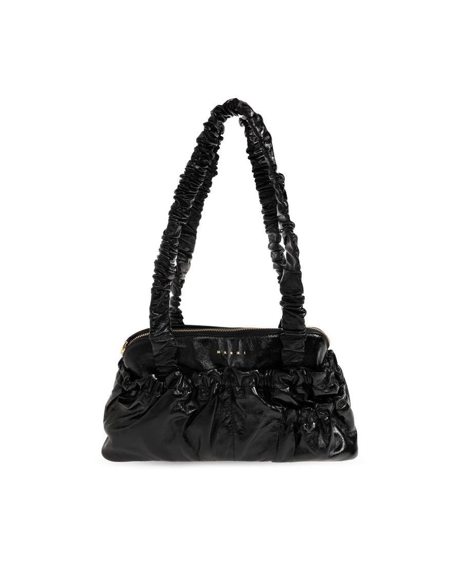 Shoulder Bag Gathered Black