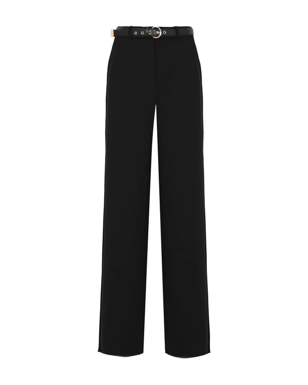 Wide-Leg Trousers Amico Black Triacetate