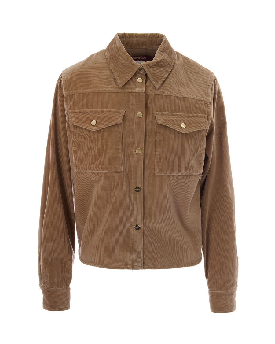 Shirt Rivolo Velvet Beige Cotton
