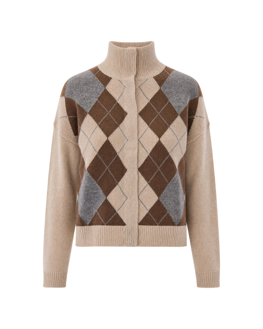 Knit Sweater Wool And Cashmere Ecru Cardigans