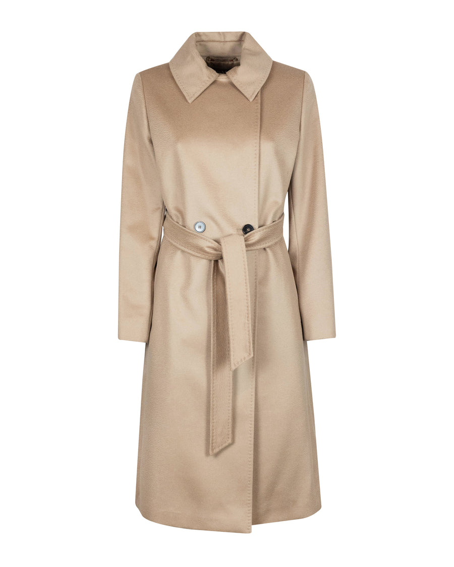 Long Wrap Coat Bcollag Camel